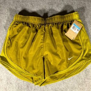 NWT, Women’s Nike Dri Fit Running shorts, size M, green
